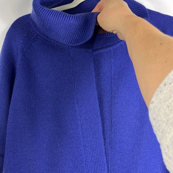 Grace Elements flared merino wool 3/4 sleeve cardigan belt closure Sz L - Picture 9 of 10